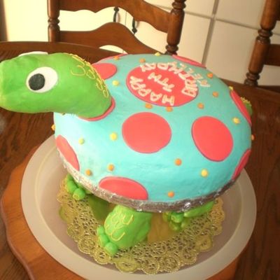 Turtle Birthday Cake
