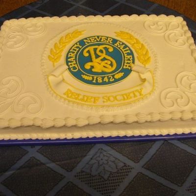 Relief Society Birthday Celebration Sheet Cake