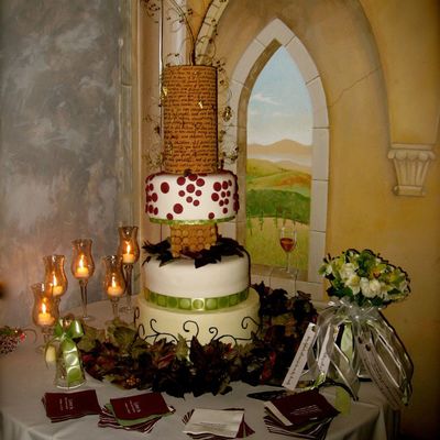 Wine Themed Wedding Cake