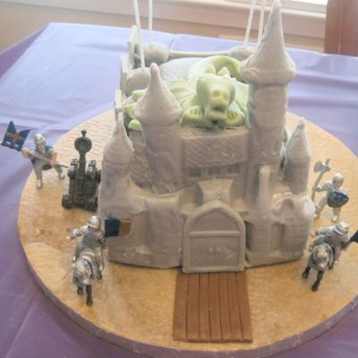 Castle Birthday Cake With Dragon
