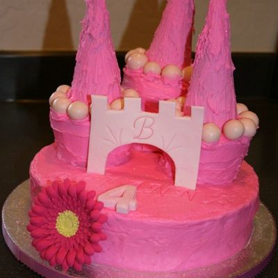Pink Castle Cake