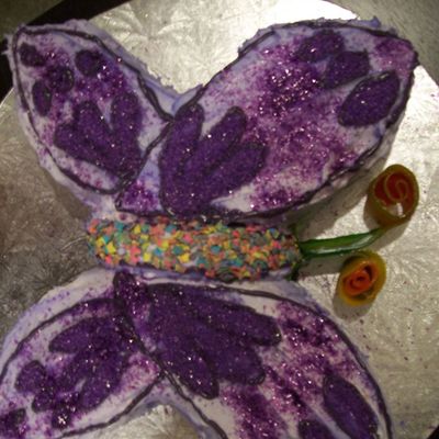 Purple Butterfly Cake