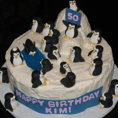 Penguin Birthday Cake