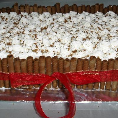 Chocolate Pirouline Cake