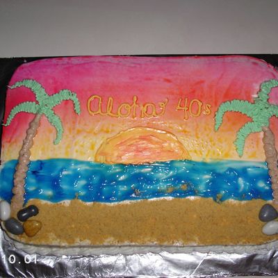 50Th Beach Cake