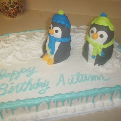 Penguin Birthday Cake