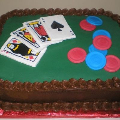 Poker Birthday Cake