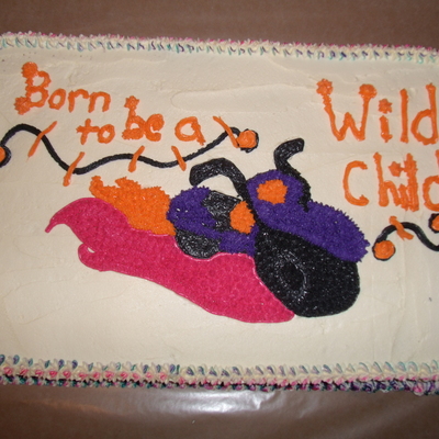 Biker Baby Shower Cake For It's A Girl