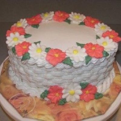 Pink Flowers And Daisies