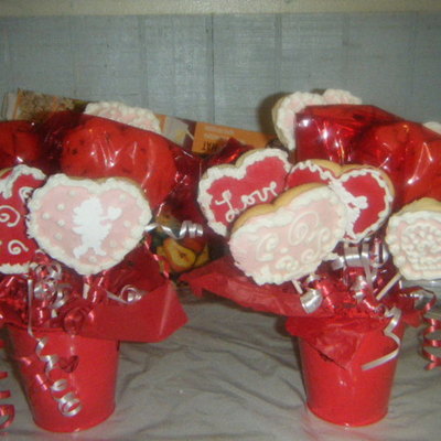 Valentine Day Cookie Bouquets