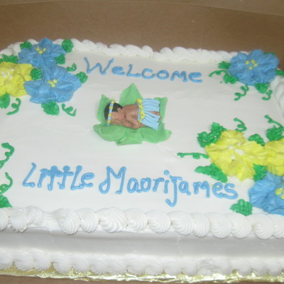 Hawiian Luau Baby Shower Cake