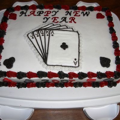 New Year's Euchre Party Cake
