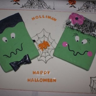 Frankenstein And Bride Duo Cakes