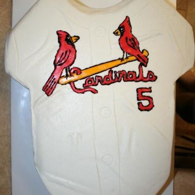 Cardinals Jersey Birthday Cake