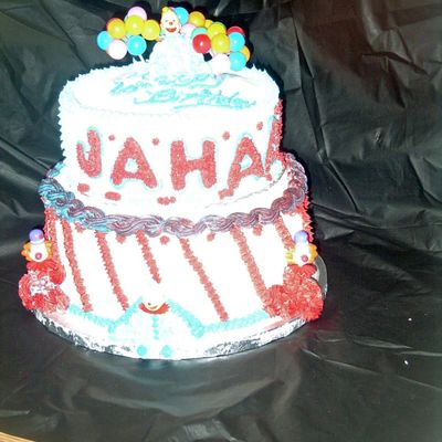 Tiered Clown Birthday Cake