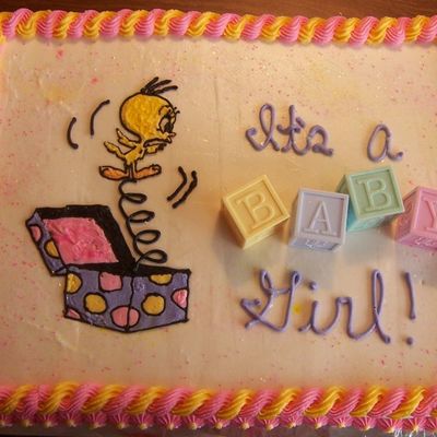 Looney Tunes Baby Shower Cake