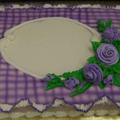 Lavender Gingham With Ruffle