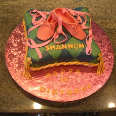Ballet Slipper Pillow Cake