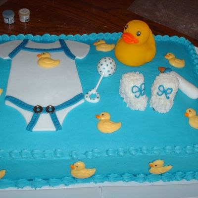 Duckie Shower Cake