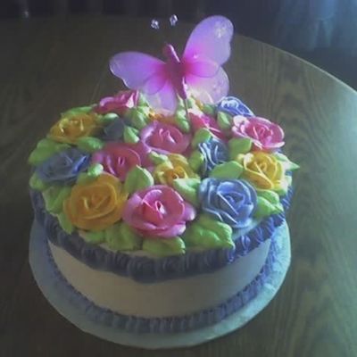 Rose Bouquet With Butterfly