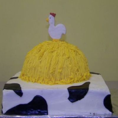 Hay Stack Cow Cake