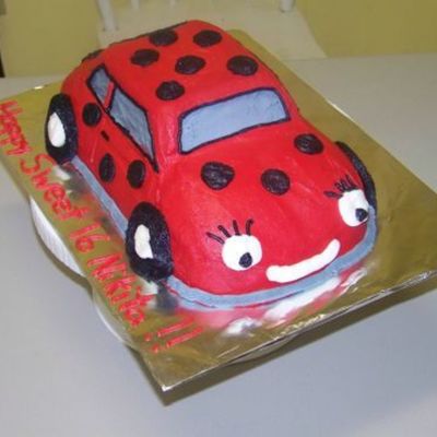 Lady Bug Car Cake
