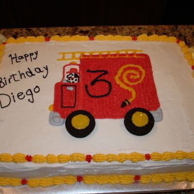 Fire Truck Cake