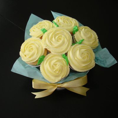 Yellow Cupcake Bouquet