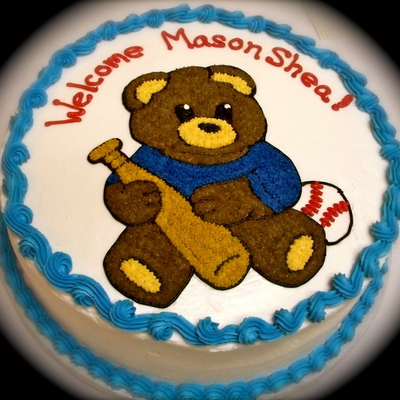 Baseball Bear Cake