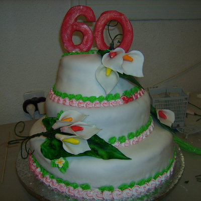 Calla Lily Flower Cake