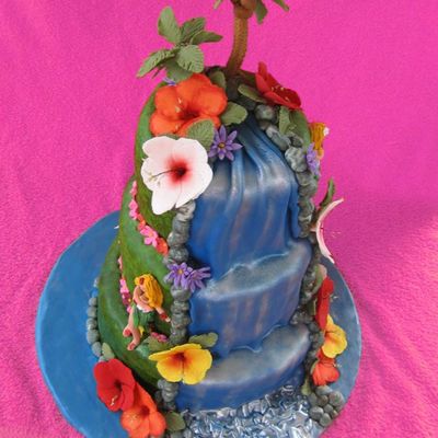 Waterfall Cake Top View