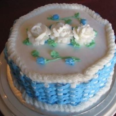 Blue And White Basket