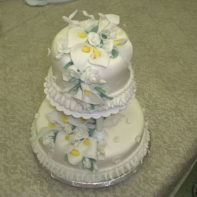 Marshmallow Fondant, Calla Lily And Roses