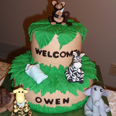 Jungle Animals And Palm Leaves