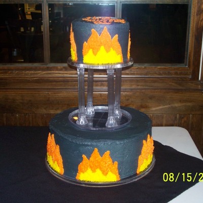 Flames Birthday Cake