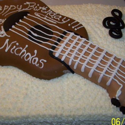 Guitar Birthday Cake