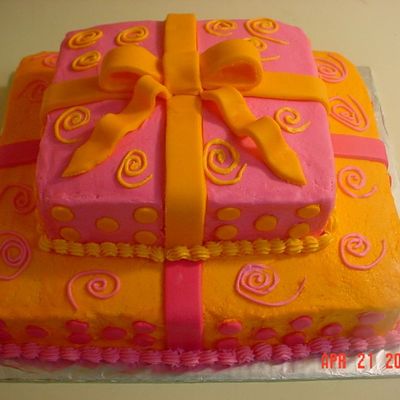 Stacked Present Cake