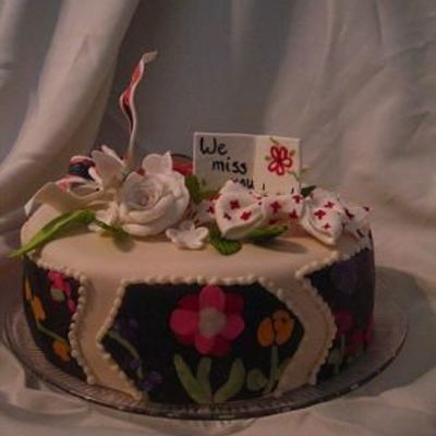 Floral Inlay Cake