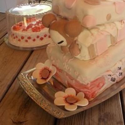 Stacked Box Beatles Cake