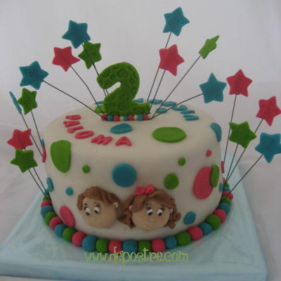 Twin Birthday Cake.