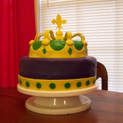 Mardi Gras Birthday Cake