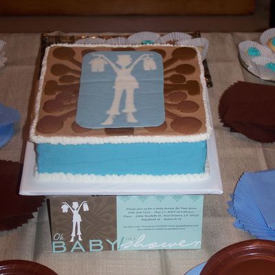 Brown And Blue Baby Shower