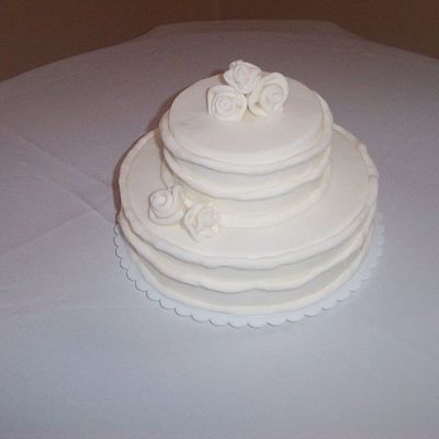 Simple White Wedding Cake