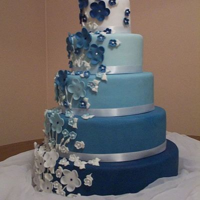 First Fondant Wedding Cake