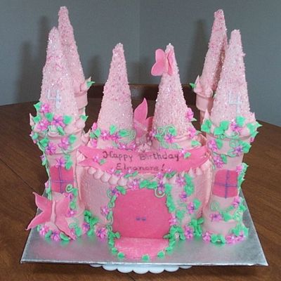 Pink Castle Cake