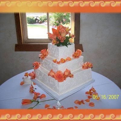 Square Wedding Cake