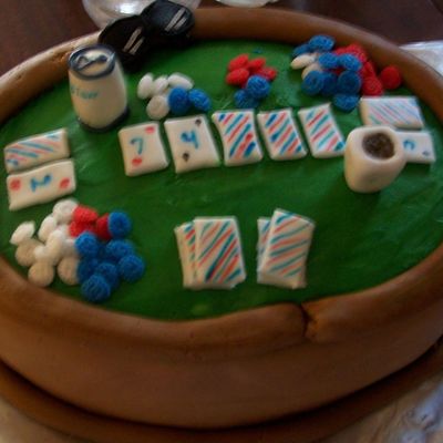 Poker Table Birthday Cake