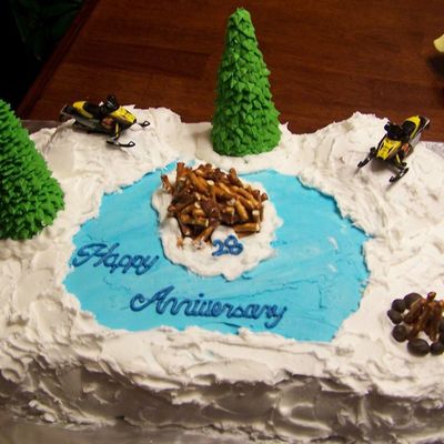 Winter Anniversary Cake