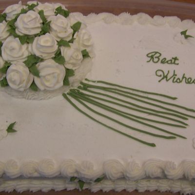 Bouquet Of Roses. Best Wishes Rehersal Dinner Dessert For Brothers Wedding