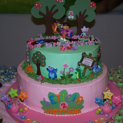 Dora In The Forest Cake
